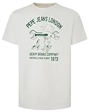 Pepe Jeans Herren Cedric T-Shirt, Weiß (Off White), XS