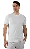 90 Degree By Reflex Herren-T-Shirt, kurzärmelig, Silberfarbener Rundhalsausschnitt, Klein