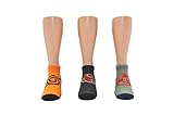 Naruto Shippuden Lowcut-Socken (3 Paar) – Athletic Performance No Show Socken – passend für Herren Schuhgröße 9-13