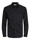 JACK & JONES Herren JPRBLACARDIFF Shirt L/S NOOS 12201905, Black/Slim FIT, L