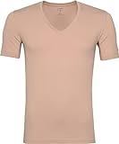 OLYMP Herren T-Shirt V-Ausschnitt Level Five T-Shirt,Männer,Uni,Body fit,Caramel 24,L