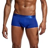 BOTCAM Herren Summer Thin transparent Ice Silk Boxer atmungsaktive weiche Taille Nicht-Unterhose Kühle Unterwäsche Herren (Z jsjm0904_3-Blue, XL)