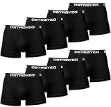 DSTROYED ® Boxershorts Herren 8er Pack S-5XL Unterhosen Männer Unterwäsche Men (317b 8er Set Schwarz, x_l)