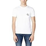 Calvin Klein Jeans Herren T-Shirt Kurzarm Core Monologo Rundhalsausschnitt, Weiß (Bright White), XXL