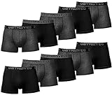 DSTROYED ® Boxershorts Herren 10er Pack S-5XL Unterhosen Männer Unterwäsche Men (XL, 516e 10er Set Anthrazit-Schwarz)