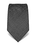 Vincenzo Boretti Herren Krawatte reine Seide gepunktet edel Männer-Design zum Hemd mit Anzug für Business Hochzeit 8 cm schmal/breit anthrazit